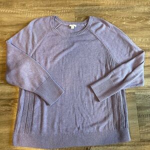 J Jill Light Purple Knit Sweater Size XL Soft Relaxed Fit